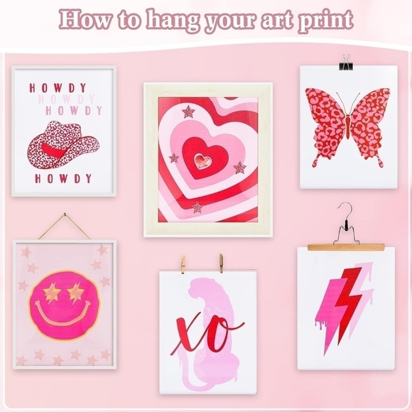 Pink Barbiecore Aesthetic 8x10 Wall Art Prints Set of 6 - Picture 3 of 7